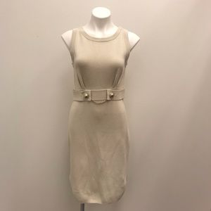 BananaRepublic Cream knit sleeveless sweaterdress